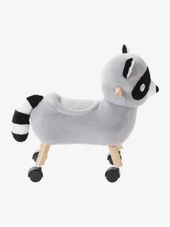 Raton Laveur Masqué à Roulettes En Peluche Et Bois FSC® Multicolore - Vertbaudet -Vertbaudet Enfant Promos Magasin raton laveur masque a roulettes en peluche et bois fsc 4