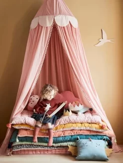 Rideau Ciel De Lit PRINCESSE NATURE Rose - Vertbaudet -Vertbaudet Enfant Promos Magasin rideau ciel de lit princesse nature 5