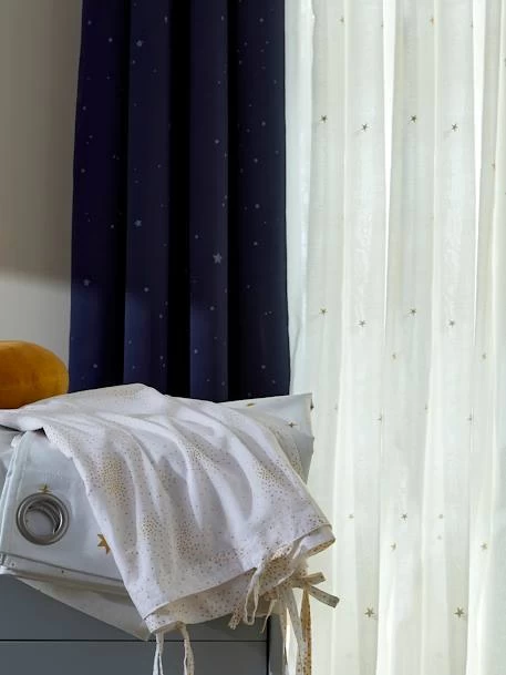 Rideau Voilage Etoiles Filantes Ivoire/or - Vertbaudet 3 Rideau Voilage Etoiles Filantes Ivoire/or - Vertbaudet – Image 3