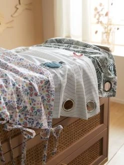 Rideau Voilage PLACE DU LILAS écru / Multicolore - Vertbaudet -Vertbaudet Enfant Promos Magasin rideau voilage place du lilas 3