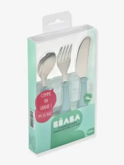 Set 3 Couverts D'apprentissage Inox BEABA Airy Green - Beaba -Vertbaudet Enfant Promos Magasin set 3 couverts dapprentissage inox beaba 2