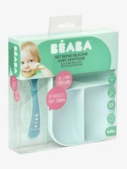 Set Vaisselle 2 Pièces Silicone BEABA Gris Clair - Beaba -Vertbaudet Enfant Promos Magasin set vaisselle 2 pieces silicone beaba 5