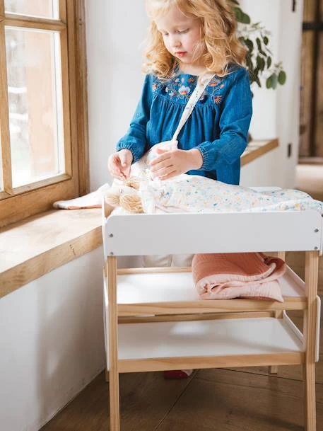 Table à Langer Pour Poupon En Bois FSC® Blanc - Vertbaudet 1 Table à Langer Pour Poupon En Bois FSC® Blanc - Vertbaudet