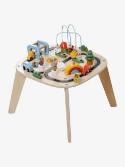 Table D'activités Circuit De Voitures En Bois FSC® Beige - Vertbaudet -Vertbaudet Enfant Promos Magasin table dactivites circuit de voitures en bois fsc 2