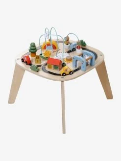 Table D'activités Circuit De Voitures En Bois FSC® Beige - Vertbaudet -Vertbaudet Enfant Promos Magasin table dactivites circuit de voitures en bois fsc 3