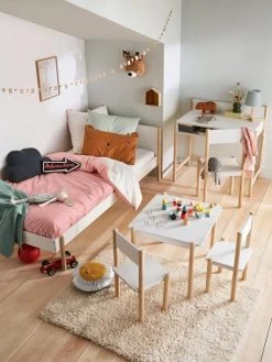 Table De Jeu LIGNE WOODY Blanc - Bois - Vertbaudet -Vertbaudet Enfant Promos Magasin table de jeu ligne woody 2