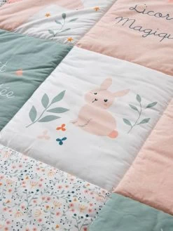 Tapis De Sol Patchwork FORET ENCHANTEE Rose / Multicolore - Vertbaudet -Vertbaudet Enfant Promos Magasin tapis de sol patchwork foret enchantee 2