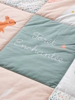 Tapis De Sol Patchwork FORET ENCHANTEE Rose / Multicolore - Vertbaudet -Vertbaudet Enfant Promos Magasin tapis de sol patchwork foret enchantee 3