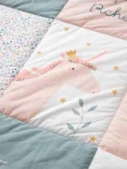 Tapis De Sol Patchwork FORET ENCHANTEE Rose / Multicolore - Vertbaudet -Vertbaudet Enfant Promos Magasin tapis de sol patchwork foret enchantee 4