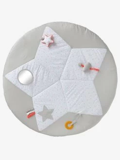 Tapis D'éveil Pluie D'étoiles Blanc Imprimé - Vertbaudet -Vertbaudet Enfant Promos Magasin tapis deveil pluie detoiles 3