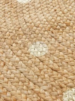 Tapis Jute à Pois Dorés Beige Clair Uni Avec Decor - Vertbaudet -Vertbaudet Enfant Promos Magasin tapis jute a pois dores 3